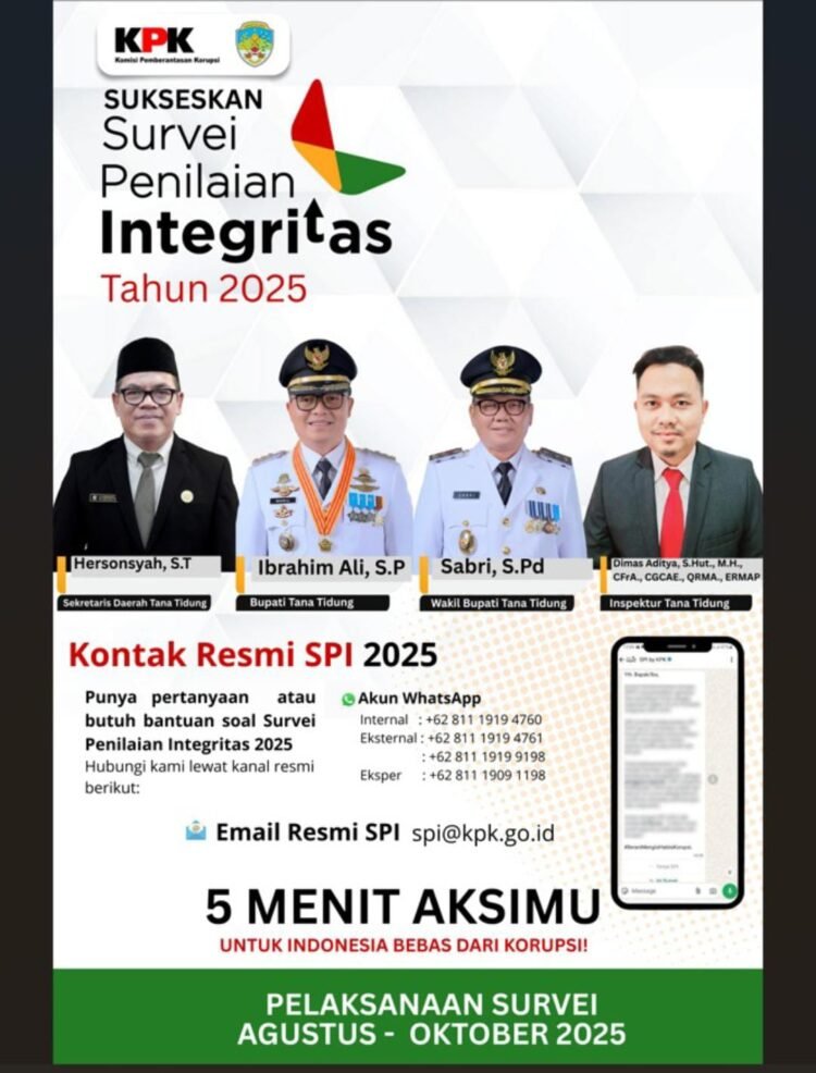 Inspektorat Tana Tidung Ajak Masyarakat Ikut Survei Penilaian Integritas 2025