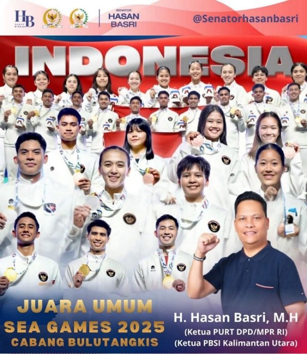 Indonesia Juara Umum Bulutangkis Sea Games 2025 Thailand, Hasan Basri Apresiasi Perjuangan Atlet