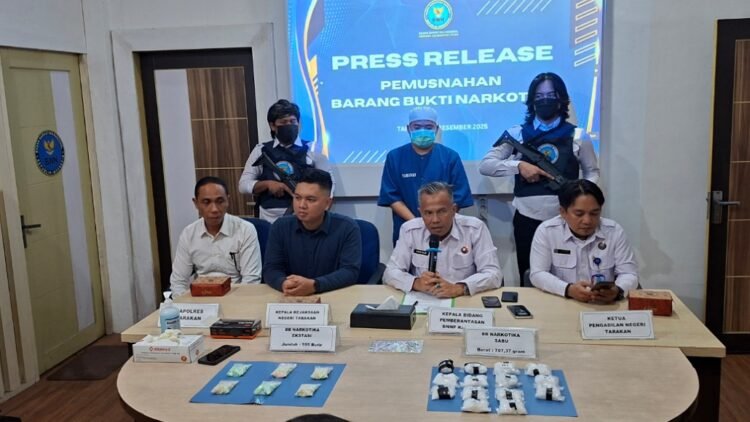 BNNP Kaltara Musnahkan Ratusan Gram Sabu dan Ratusan Butir Ekstasi Hasil Pengungkapan di Nunukan
