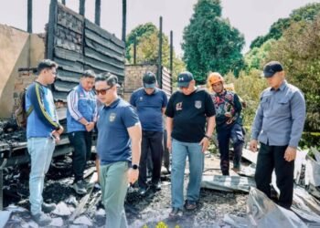 Bupati Tana Tidung Tinjau Lokasi Kebakaran di Desa Limbu Sedulun