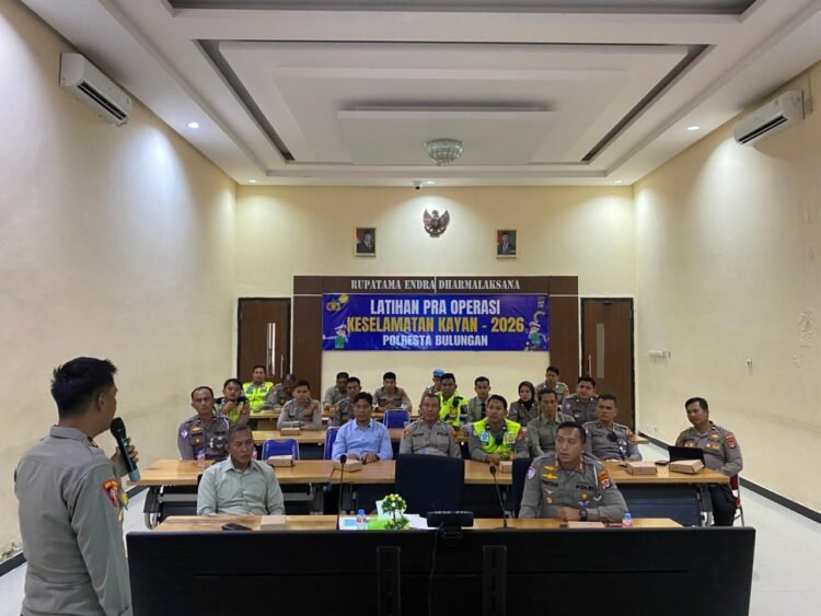 Tingkatkan Kedisiplinan Lalu Lintas, Polresta Bulungan Gelar Latihan Pra Operasi “Keselamatan Kayan-2026”