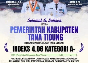 Ibrahim Ali: Capaian Indeks A- Bukti Kerja Keras ASN dan OPD Tana Tidung