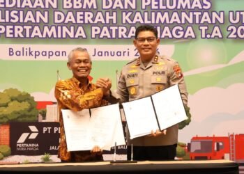 Kapolda Kaltara Hadiri Penandatanganan Kerja Sama BBM dan Pelumas dengan Pertamina
