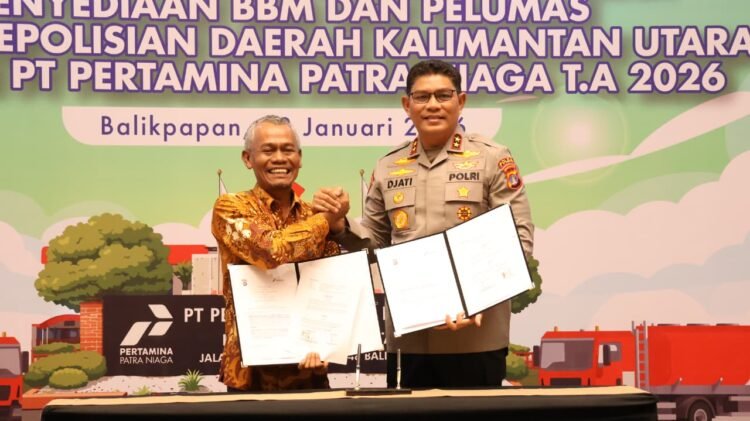 Kapolda Kaltara Hadiri Penandatanganan Kerja Sama BBM dan Pelumas dengan Pertamina