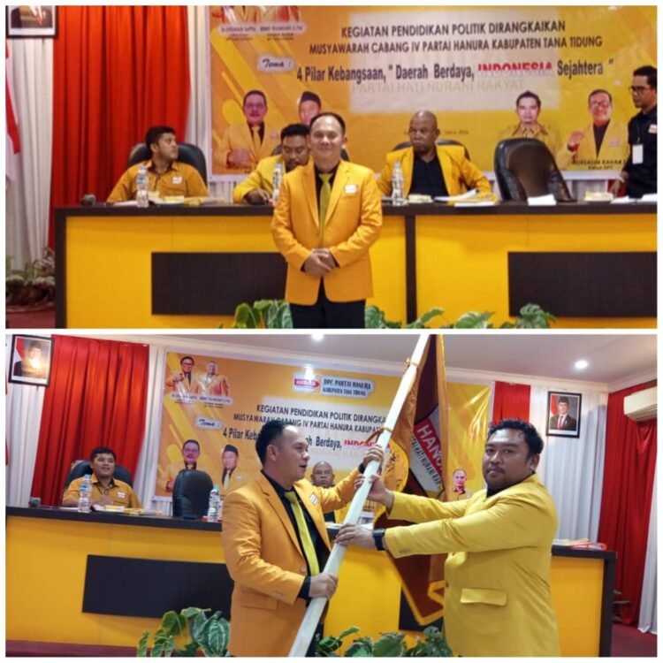 Markus Yuteng Terpilih Pimpin Hanura Tana Tidung Lewat Aklamasi Lima PAC