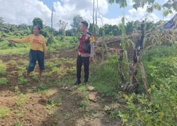 Bhabinkamtibmas Desa Panca Agung Bersama Warga Dukung Program Ketahanan Pangan