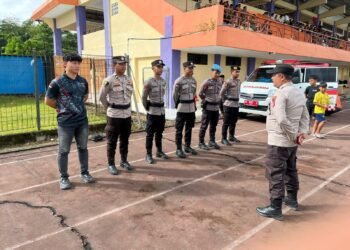 Polresta Bulungan Laksanakan Pengamanan Turnamen Sepak Bola Bamag Friendly Match 2026