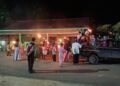 Personel Polsek Tanjung Palas Utara Amankan Pawai Obor di Desa Karang Agung