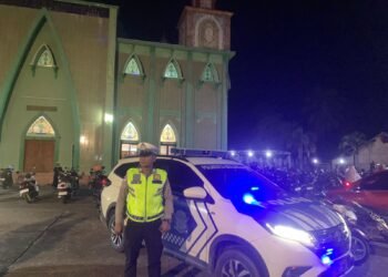 Satlantas Polresta Bulungan Patroli dan Atur Lalu Lintas di Sejumlah Masjid Selama Ramadhan 