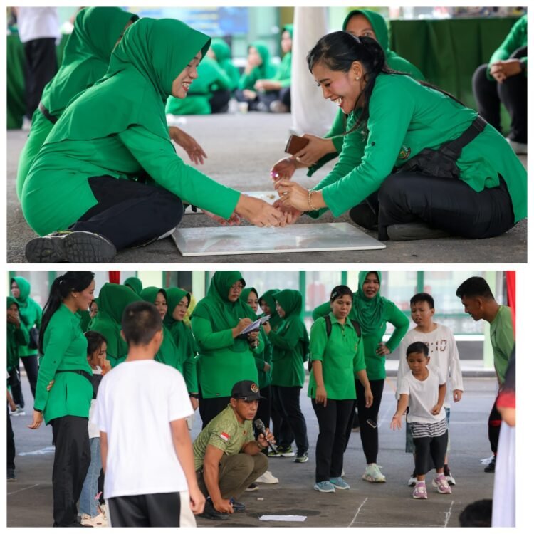 Persit Dim 0907/Tarakan Perkuat Solidaritas di HUT ke-80 Lewat Permainan Tradisional