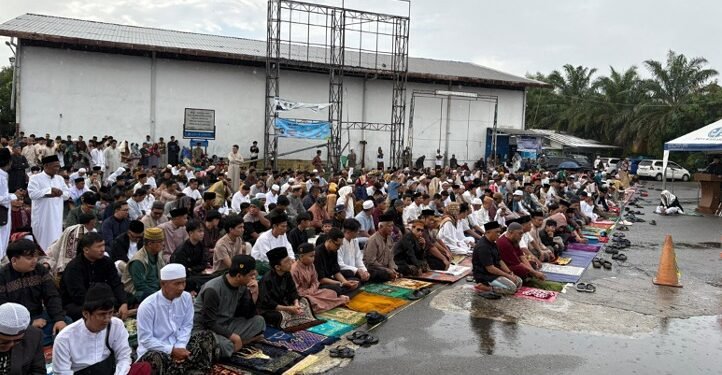 Tetap Khidmat di Bawah Guyuran Hujan, Warga Muhammadiyah Tarakan Rayakan Idul Fitri 1447 H