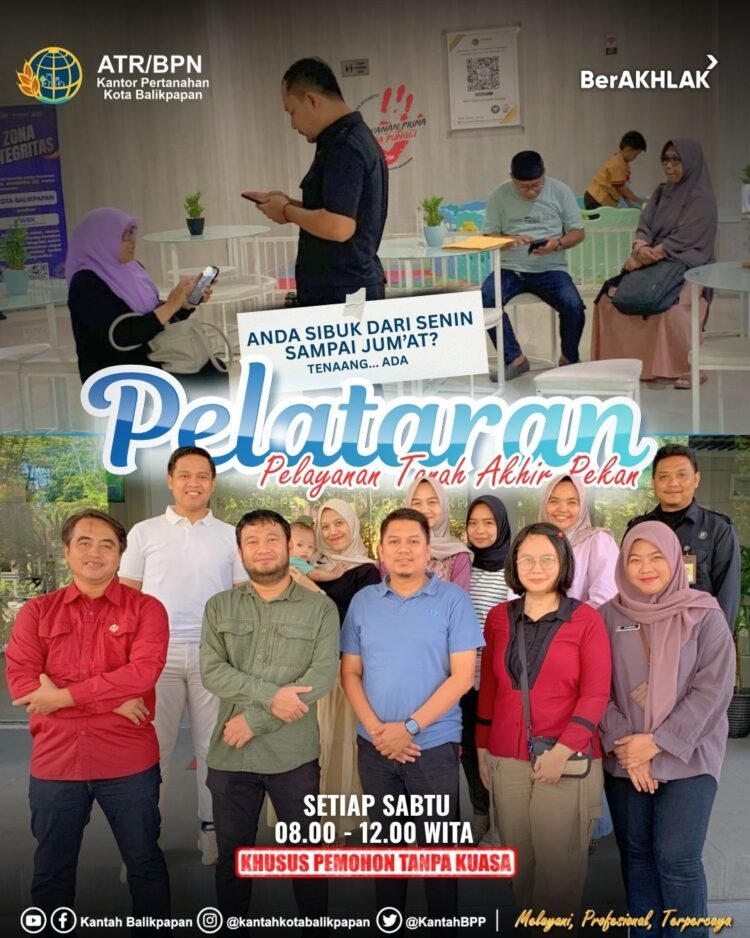 PELATARAN Balikpapan Dibuka di Akhir Pekan, Warga Lebih Mudah Urus Pertanahan
