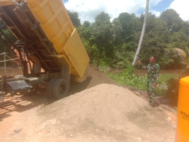 Drop Material Terus Berjalan, Jembatan Perintis Garuda Ditarget Rampung Tepat Waktu