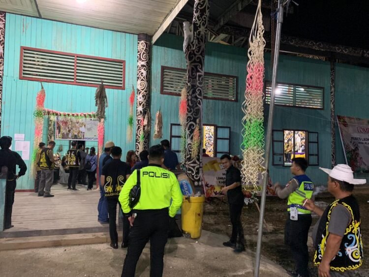 Polresta Bulungan Amankan Penutupan Mubes Lembaga Adat Dayak Kenyah di Jelarai Tengah