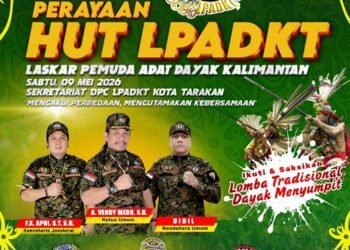 Rayakan HUT Ke-26, LPADKT Tarakan Gelar Lomba Sumpit Tradisional