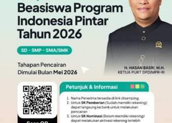 Kawal Pendidikan Kaltara, Senator Hasan Basri Salurkan 1.200 Beasiswa PIP 2026