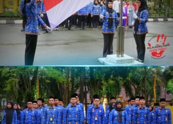 Upacara Harkitnas 2026 di Balikpapan, Pegawai Kantor Pertanahan Tetap Khidmat Meski Diguyur Gerimis
