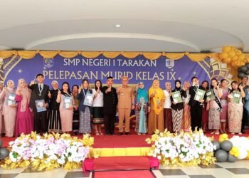 Haru dan Bangga, SMPN 1 Tarakan Lepas 339 Siswa Menuju Generasi Emas 2045