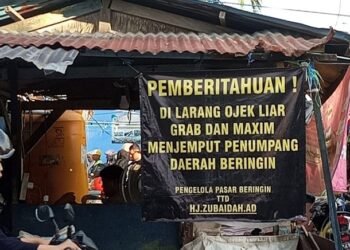 Protes Spanduk Larangan di Pasar Beringin, ADO Kaltara Boikot Layanan Penumpang