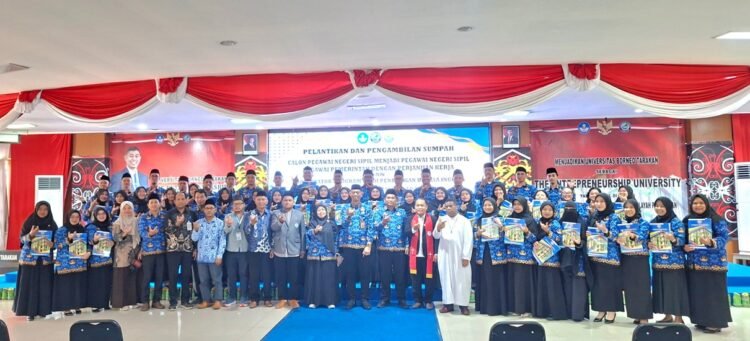 Rektor UBT Lantik 45 PNS Baru, Ingatkan Komitmen Menjalankan Tri Dharma Perguruan Tinggi