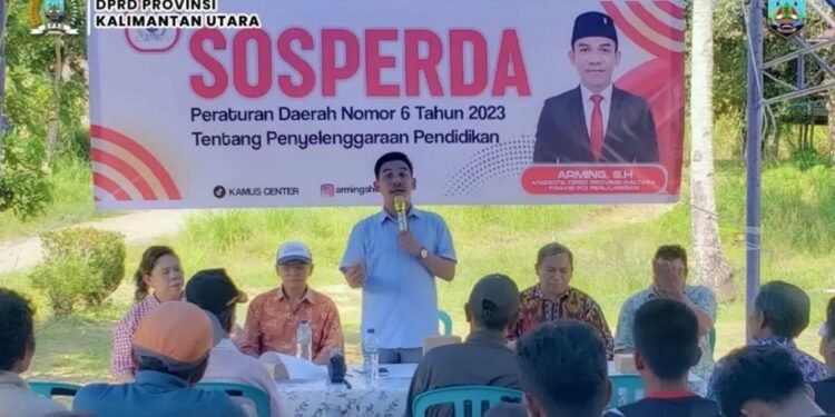 Edukasi Regulasi, Anggota DPRD Kaltara Arming Dorong Transparansi dan Mutu Pendidikan di Nunukan