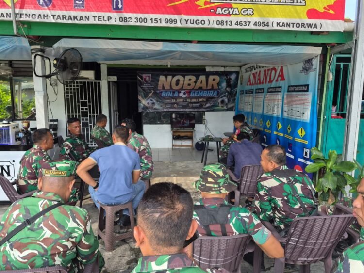 Kodim Tarakan Pilih Cara Santai Pererat Silaturahmi Lewat Nobar Piala Dunia