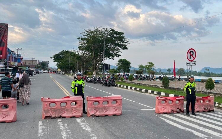 Jaga Kenyamanan Warga di Hari Libur, Sat Lantas Polresta Bulungan Amankan Kawasan Car Free Day