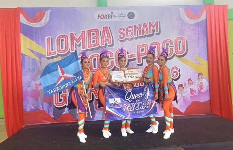 Tampil Memukau, Tim Queen of Demokrat Raih Juara 1 Lomba Senam Poco-Poco FOKBI Tarakan