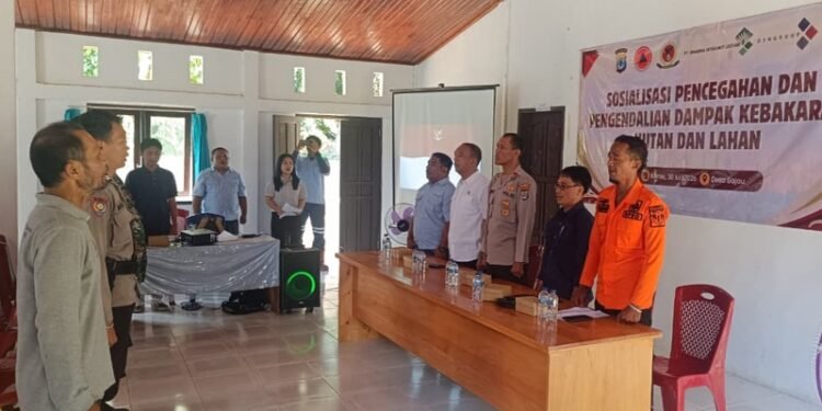 Cegah Karhutla, Polresta Bulungan Bersama BPBD dan Babinsa Gelar Sosialisasi Pencegahan Kebakaran Hutan dan Lahan