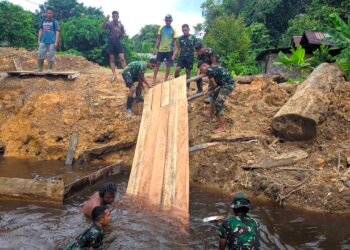 Pembangunan Jembatan Garuda di Seludau Dikebut, Tahap Waterdam Jadi Fokus