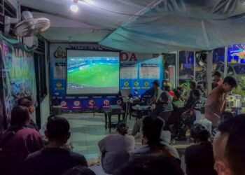Nobar Argentina vs Mesir, Kodim Tarakan Perkuat Kemanunggalan TNI-Rakyat