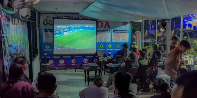 Nobar Argentina vs Mesir, Kodim Tarakan Perkuat Kemanunggalan TNI-Rakyat