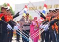 Polda Kaltara Gelar Upacara Pelepasan Irjen Pol Djati Wiyoto Abadhy dan Ny. Sari Djati