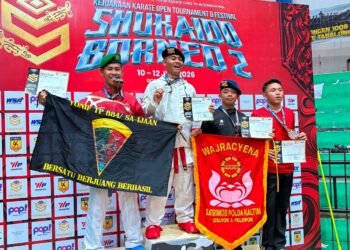 Dua Personel Batalyon A Brimob Kaltim Raih Juara 3 Piala Shukaido Borneo 2