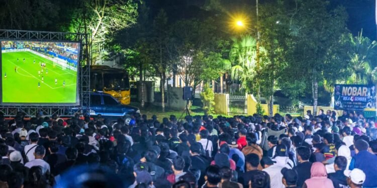 Nobar Semifinal Makin Semarak, Kodim 0907 Tarakan Perkuat Suasana Guyub