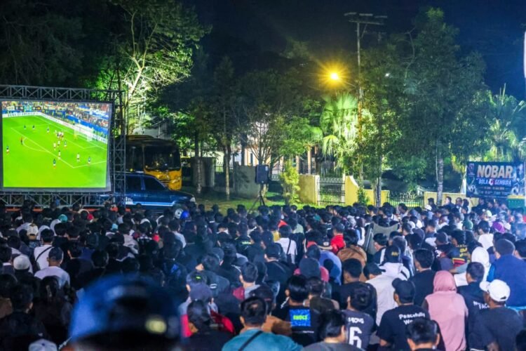 Nobar Semifinal Makin Semarak, Kodim 0907 Tarakan Perkuat Suasana Guyub