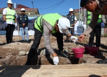 Kapolda Kaltara Laksanakan Peletakan Batu Pertama Pembangunan Mess Polwan Polda Kalimantan Utara