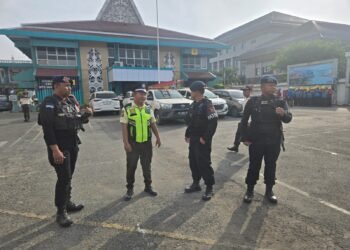 Patroli Brimob Samarinda Sambangi Obyek Vital, Tingkatkan Kewaspadaan Petugas Keamanan