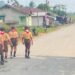 Amankan Lomba Gerak Jalan HUT ke-81 RI di Desa Long Beluah, Polsek Tanjung Palas Barat Siagakan Personel