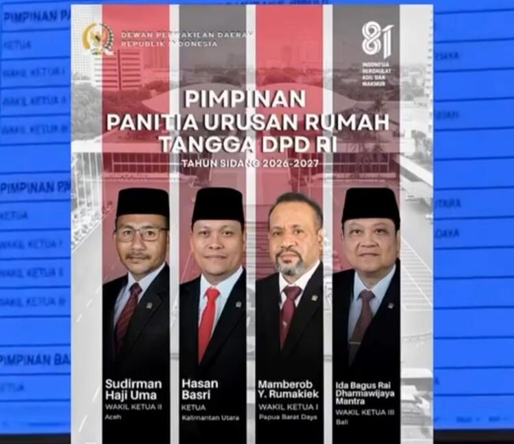 Hasan Basri Kembali Terpilih Jadi Ketua PURT DPD RI Periode 2026-2027