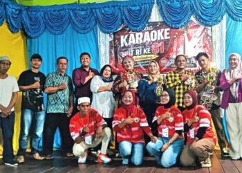 Sponsori Lomba Karaoke HUT ke-81 RI di Pulau Tias, Rahmawati Sukses Jaring Talenta Baru