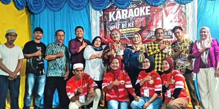 Sponsori Lomba Karaoke HUT ke-81 RI di Pulau Tias, Rahmawati Sukses Jaring Talenta Baru