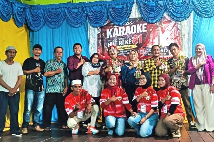Sponsori Lomba Karaoke HUT ke-81 RI di Pulau Tias, Rahmawati Sukses Jaring Talenta Baru