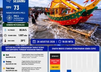 Kualitas Udara Tarakan Berada di Kategori Sedang