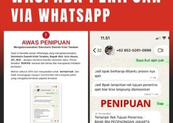 Awas Penipuan! Nama Sekda Tarakan Dicatut untuk Minta Transfer Puluhan Juta