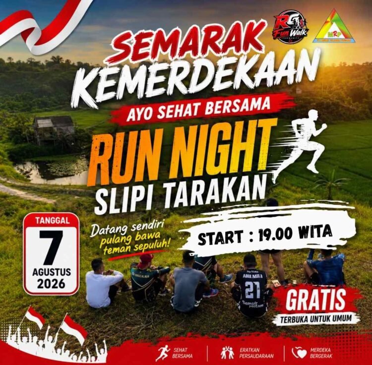 Run Night Slipi 2026: 600 Peserta Siap Lari Malam Rayakan HUT RI di Tarakan