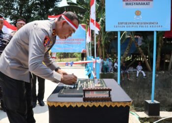 Kapolda Kaltara Resmikan Jembatan Merah Putih Presisi di Tarakan