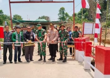 Dandim 0914/TNT Resmikan Jembatan Beton Merah Putih di Seludau, Gantikan Jembatan Kayu Rawan Roboh