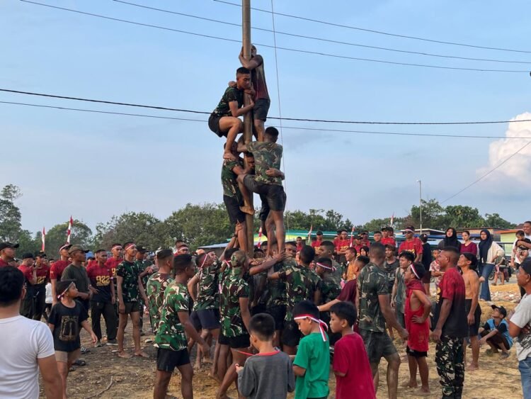 Lima Bulan di Tana Tidung, Yonif TP 922/Upun Taka Rayakan HUT RI Bersama Warga Betayau