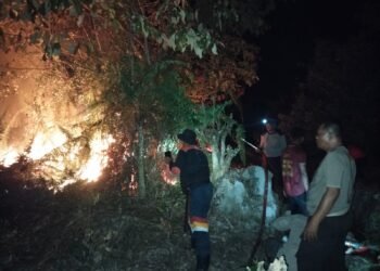 Polresta Bulungan Terus Tanggapi Karhutla, Tim Gabungan Turun Tangan Padamkan Api di Slimau 1